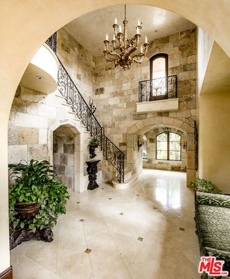 Chandelier, Interior, Stone Walls