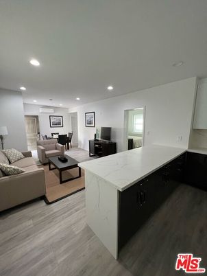 Interior, Kitchen, Living room, Recessed Lighting, Wood Texture Flooring