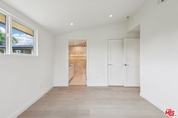 Bathroom, Empty room, Interior, Recessed Lighting, Wood Texture Flooring