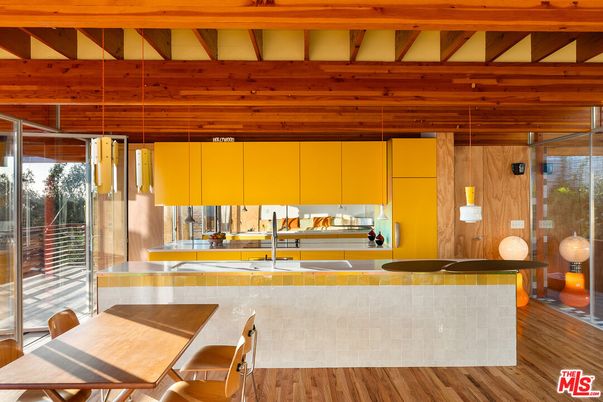 Interior, Kitchen, Pendant Lights, Wooden Ceilings, Wood Texture Flooring, Wooden Walls