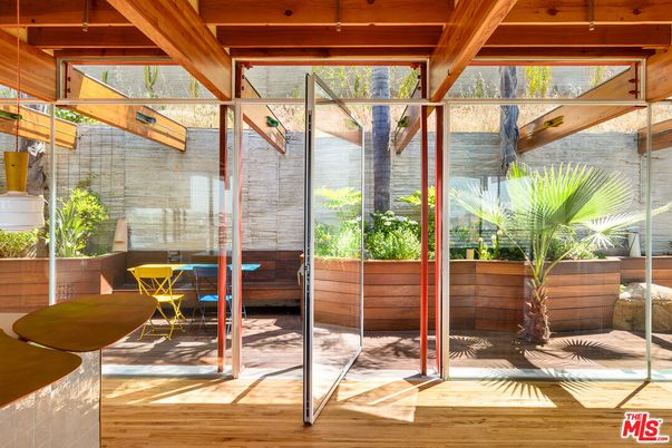 Interior, Sun Room, Wooden Beams, Wood Texture Flooring