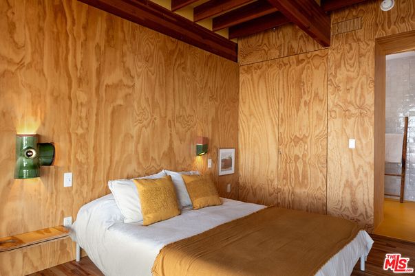 Bedroom, Interior, Wooden Beams, Wood Texture Flooring, Wooden Walls