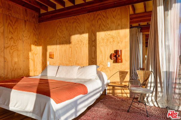 Bedroom, Interior, Wooden Beams, Wood Texture Flooring, Wooden Walls