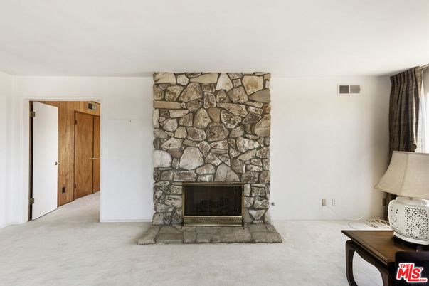 Fireplace, Interior, Stone Walls