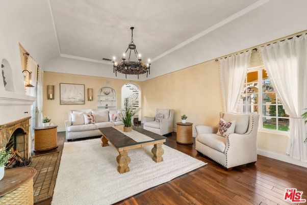 Chandelier, Fireplace, Interior, Living room, Wood Texture Flooring