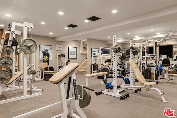 Fitness Equipment, Gym, Interior, Recessed Lighting