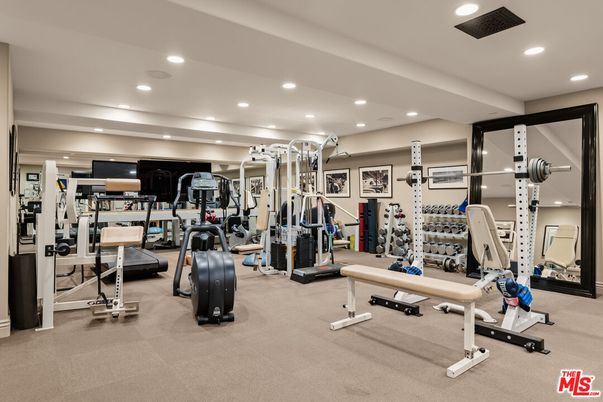 Fitness Equipment, Gym, Interior, Recessed Lighting