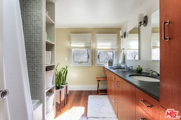 Bathroom, Interior, Wood Texture Flooring