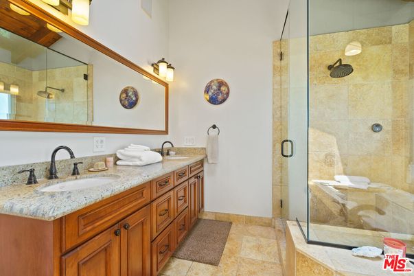 Bathroom, Dual Sink Vanities, Glass Shower, Interior