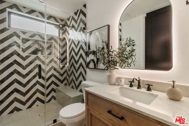 Bathroom, Glass Shower, Interior, Tile Countertops