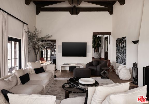 Interior, Living room, Wooden Beams, Wood Texture Flooring