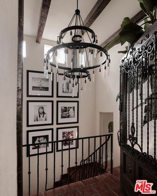 Chandelier, Interior, Pendant Lights, Wooden Beams