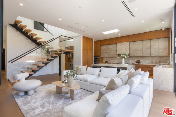 Interior, Kitchen, Living room, Recessed Lighting, Wood Texture Flooring