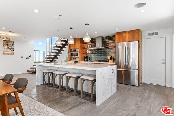 Interior, Kitchen, Pendant Lights, Recessed Lighting, Stainless Steel Appliances