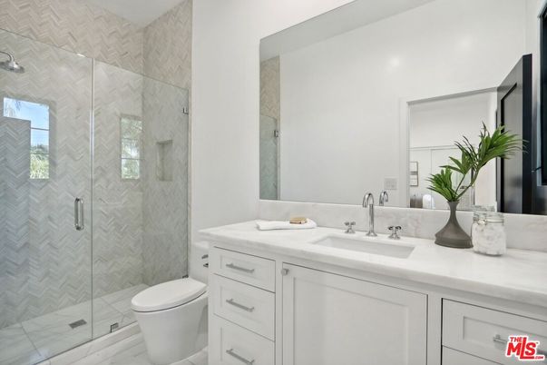 Bathroom, Glass Shower, Interior, Marble