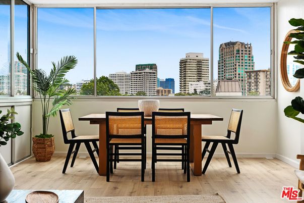 Dining room, Interior, Wood Texture Flooring, Skyline