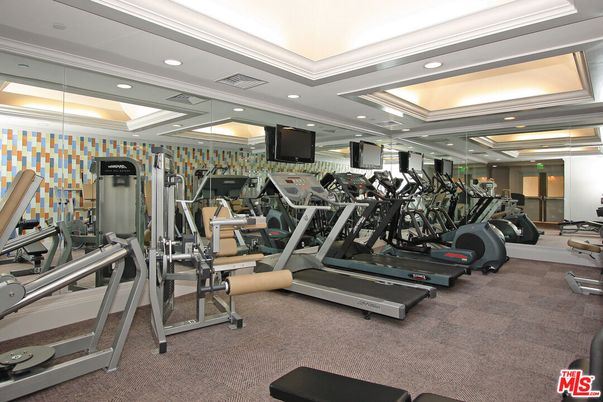 Fitness Equipment, Gym, Interior, Recessed Lighting