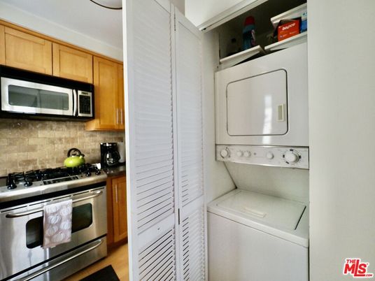 Interior, Kitchen, Stainless Steel Appliances, Utility Closets, Washer, Wood Texture Flooring