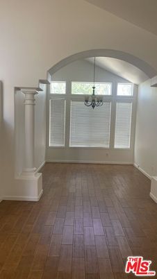 Chandelier, Empty room, Interior, Wood Texture Flooring