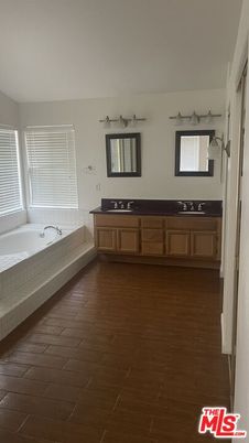 Bathroom, Dual Sink Vanities, Interior, Wood Texture Flooring