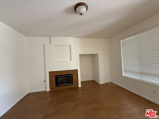 Empty room, Fireplace, Interior, Wood Texture Flooring