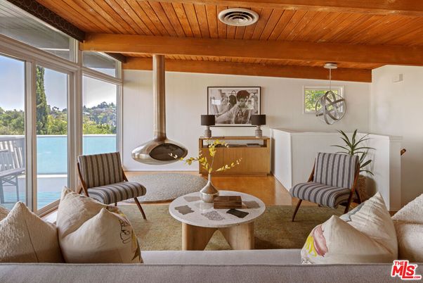 Interior, Living room, Pendant Lights, Water, Wooden Beams, Wooden Ceilings