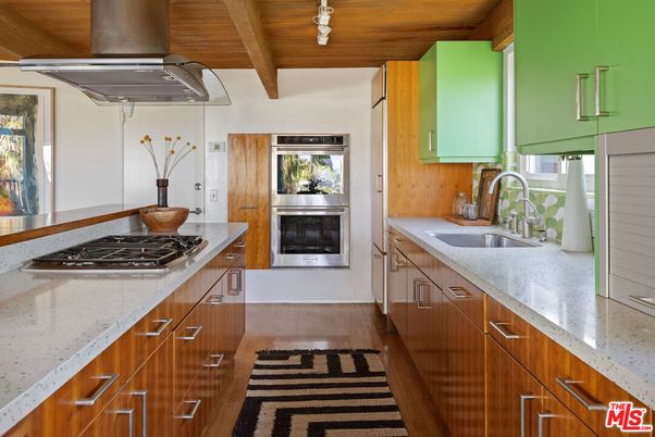 Interior, Kitchen, Stainless Steel Appliances, Wooden Beams, Wooden Ceilings, Wood Texture Flooring