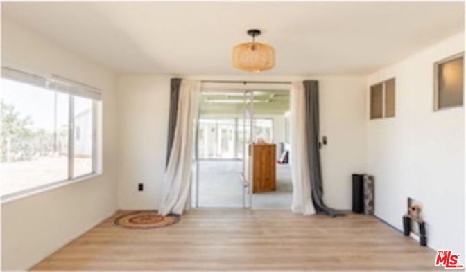 Empty room, Interior, Pendant Lights, Wood Texture Flooring
