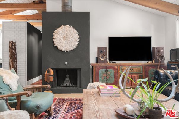Fireplace, Interior, Wooden Beams