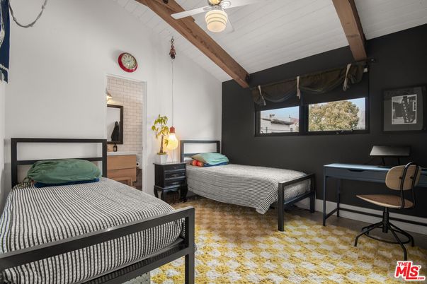 Bedroom, Interior, Wooden Beams