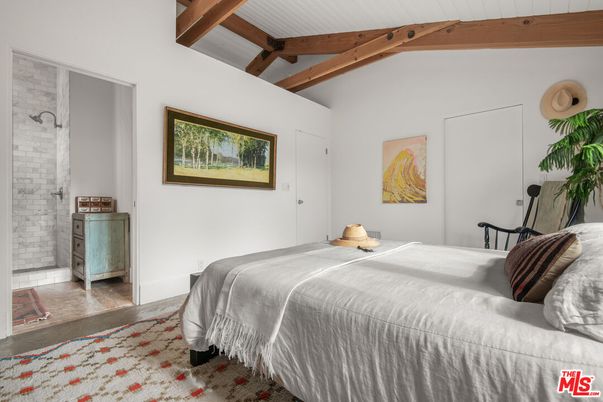Bedroom, Interior, Wooden Beams