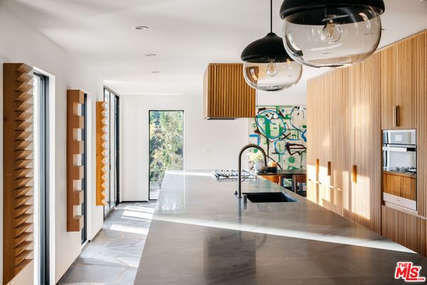 Interior, Kitchen, Marble, Pendant Lights, Recessed Lighting