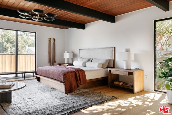 Bedroom, Interior, Wooden Beams, Wooden Ceilings, Wood Texture Flooring