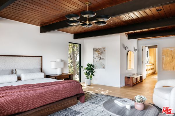 Bedroom, Interior, Wooden Beams, Wooden Ceilings, Wood Texture Flooring
