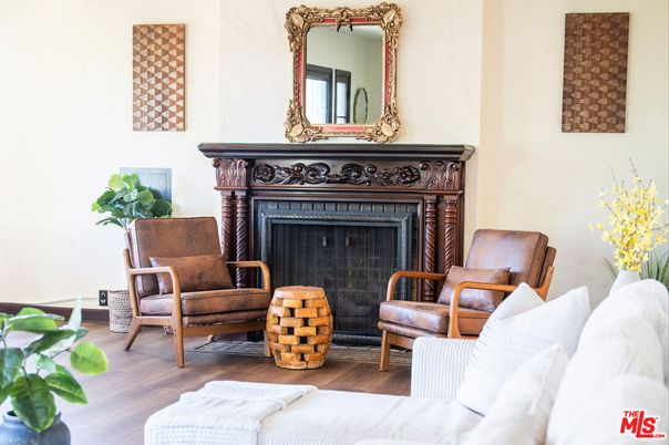Fireplace, Interior, Wood Texture Flooring