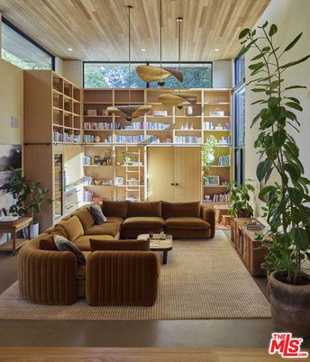 Interior, Living room, Pendant Lights, Recessed Lighting, Wooden Ceilings