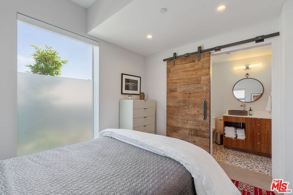 Bedroom, Interior, Recessed Lighting, Wooden Walls