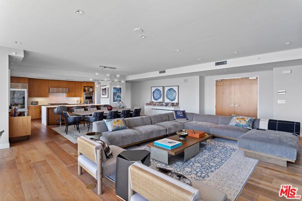 Dining room, Interior, Kitchen, Living room, Pendant Lights, Recessed Lighting, Wood Texture Flooring