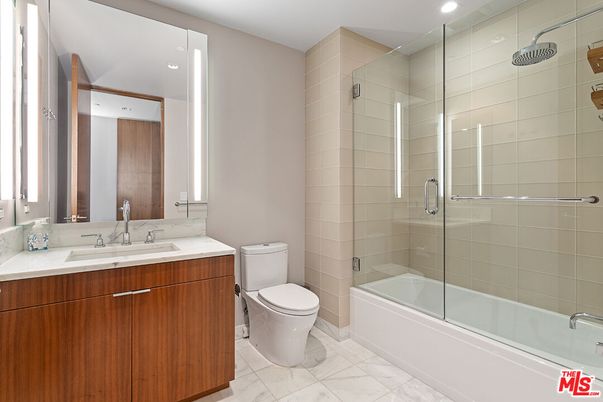 Bathroom, Glass Shower, Interior, Marble, Recessed Lighting