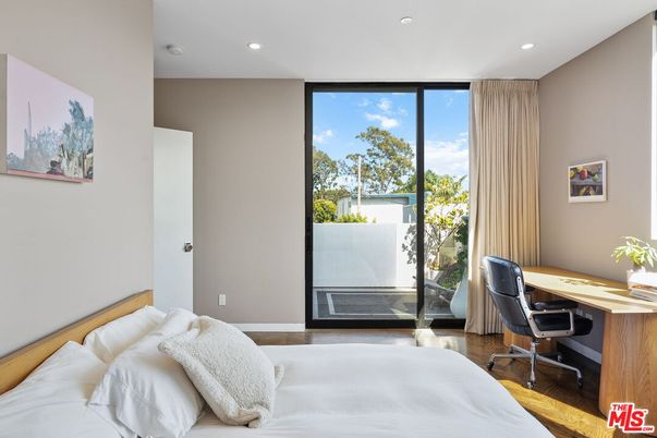 Bedroom, Home Office, Interior, Recessed Lighting, Wood Texture Flooring