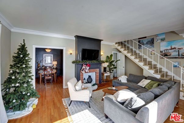 Dining room, Fireplace, Interior, Living room, Wood Texture Flooring