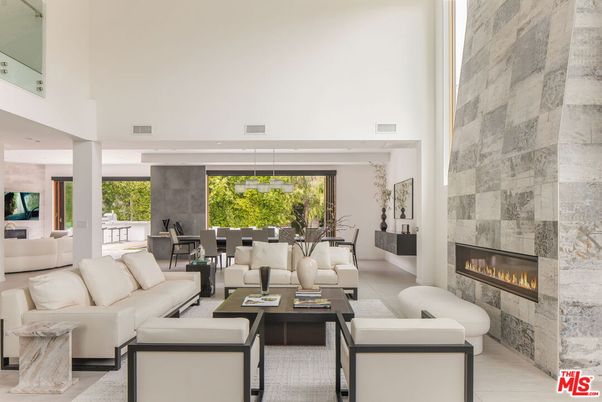 Dining room, Fireplace, Interior, Living room, Stone Walls