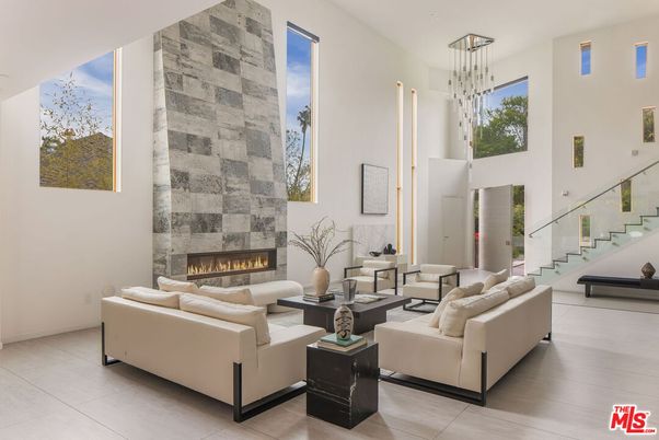 Fireplace, Interior, Living room, Pendant Lights