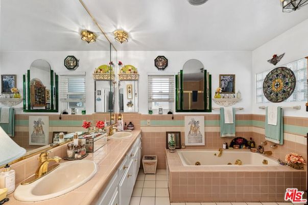 Bathroom, Dual Sink Vanities, Interior, Tile Countertops