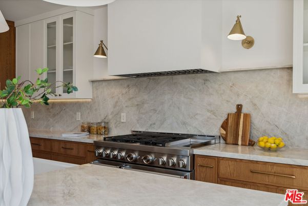 Interior, Kitchen, Marble Walls, Stainless Steel Appliances