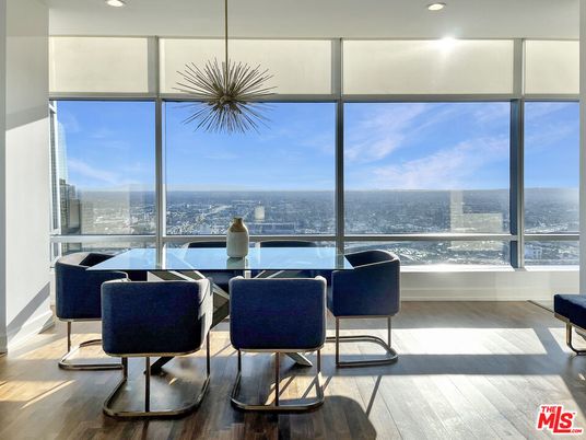 Dining room, Interior, Pendant Lights, Recessed Lighting, Wood Texture Flooring