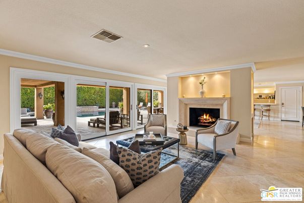 Fireplace, Interior, Living room, Recessed Lighting