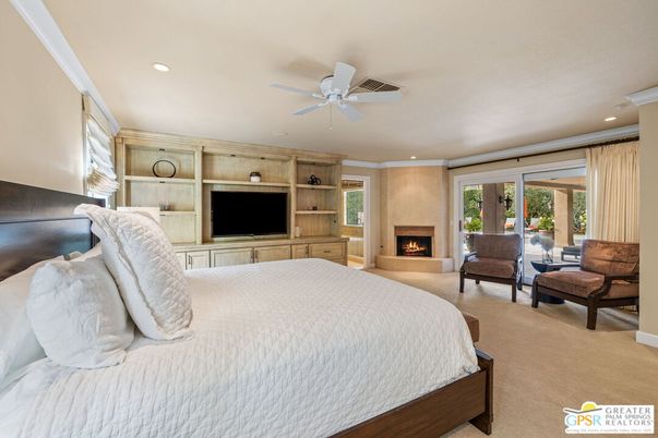 Bedroom, Fireplace, Interior, Recessed Lighting