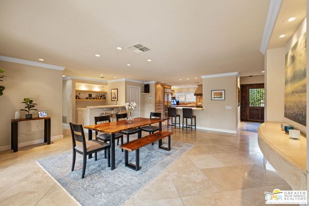 Dining room, Interior, Kitchen, Recessed Lighting