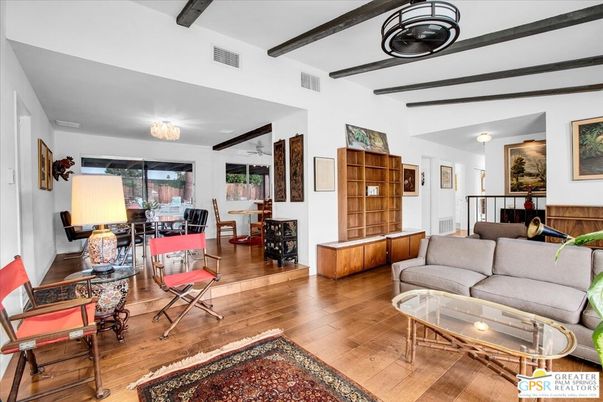 Dining room, Interior, Living room, Wooden Beams, Wood Texture Flooring